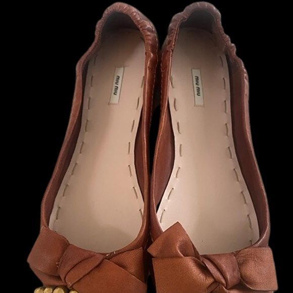 Miu Miu Crystal Embellished Ballet Flats, 39.5 - Picture 4 of 9